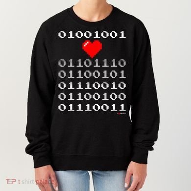 I Love Nerds I Heart Nerds In Binary Code For Geeks Women's Sweatshirt