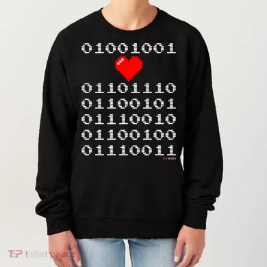 I Love Nerds I Heart Nerds In Binary Code For Geeks Women's Sweatshirt