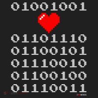 I Love Nerds I Heart Nerds In Binary Code For Geeks Women's Sweatshirt thumb 2