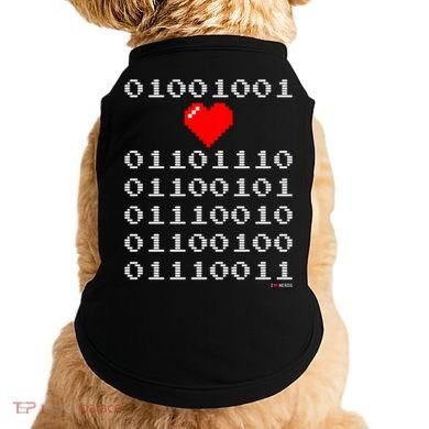 I Love Nerds I Heart Nerds In Binary Code For Geeks Doggie Tank