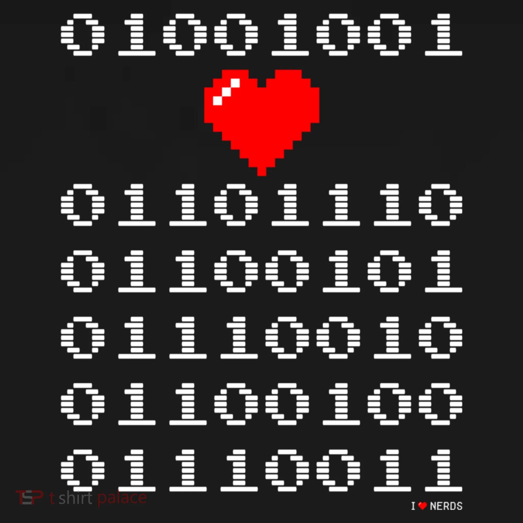 I Love Nerds I Heart Nerds In Binary Code For Geeks Doggie Tank