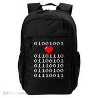 I Love Nerds I Heart Nerds In Binary Code For Geeks Backpack thumb 0
