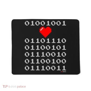I Love Nerds I Heart Nerds In Binary Code For Geeks Mousepad