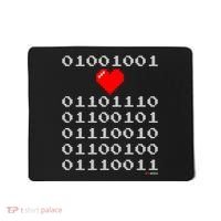 I Love Nerds I Heart Nerds In Binary Code For Geeks Mousepad thumb 0