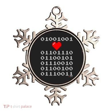I Love Nerds I Heart Nerds In Binary Code For Geeks Ornament