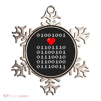 I Love Nerds I Heart Nerds In Binary Code For Geeks Ornament