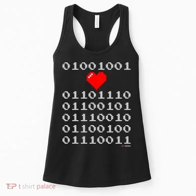 I Love Nerds I Heart Nerds In Binary Code For Geeks Women's Tank Top