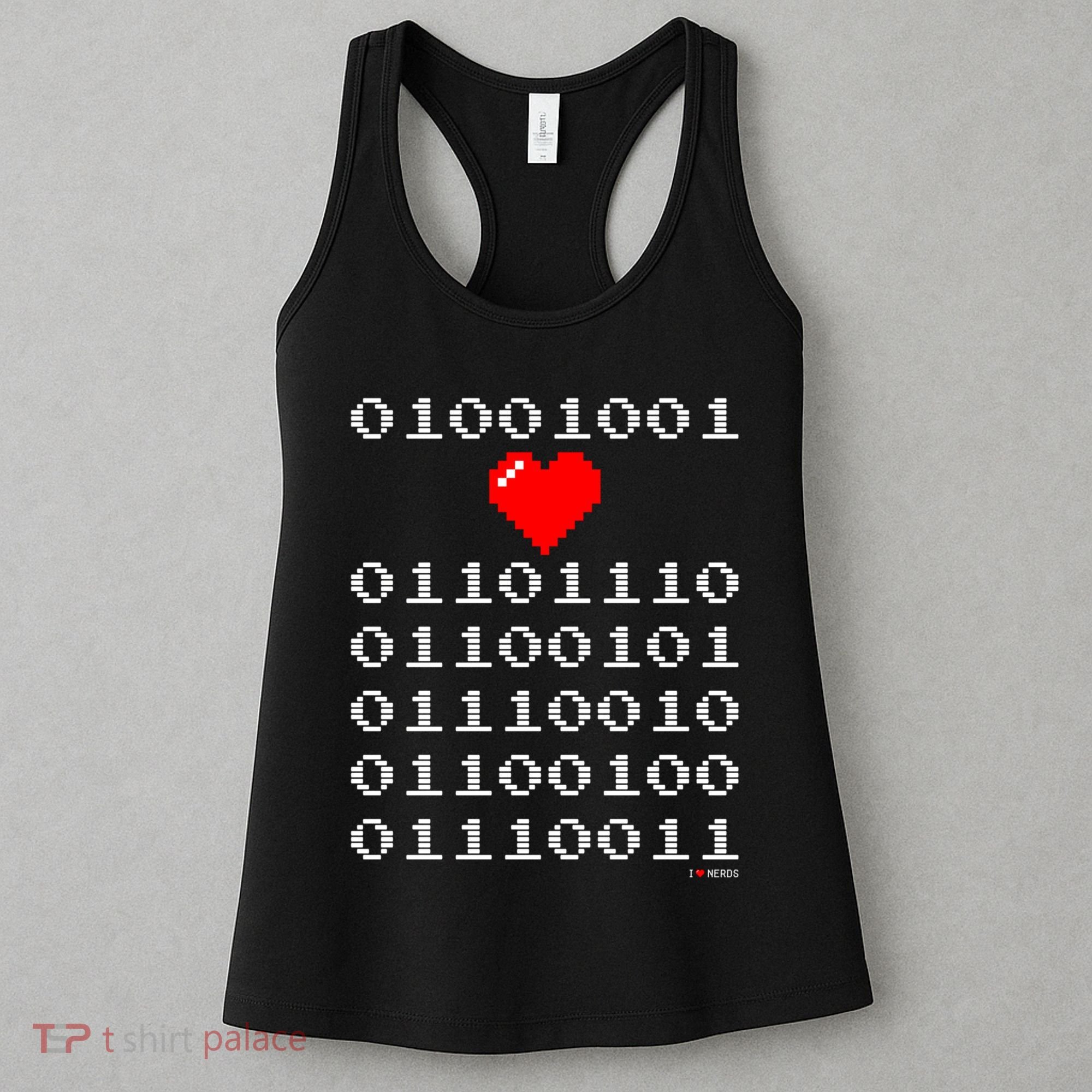 I Love Nerds I Heart Nerds In Binary Code For Geeks Women's Tank Top