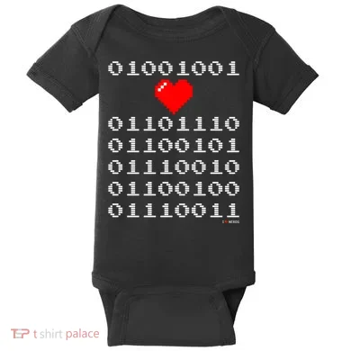I Love Nerds I Heart Nerds In Binary Code For Geeks Baby Bodysuit
