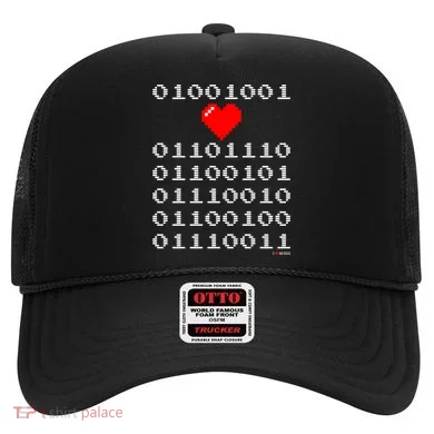 I Love Nerds I Heart Nerds In Binary Code For Geeks Hat