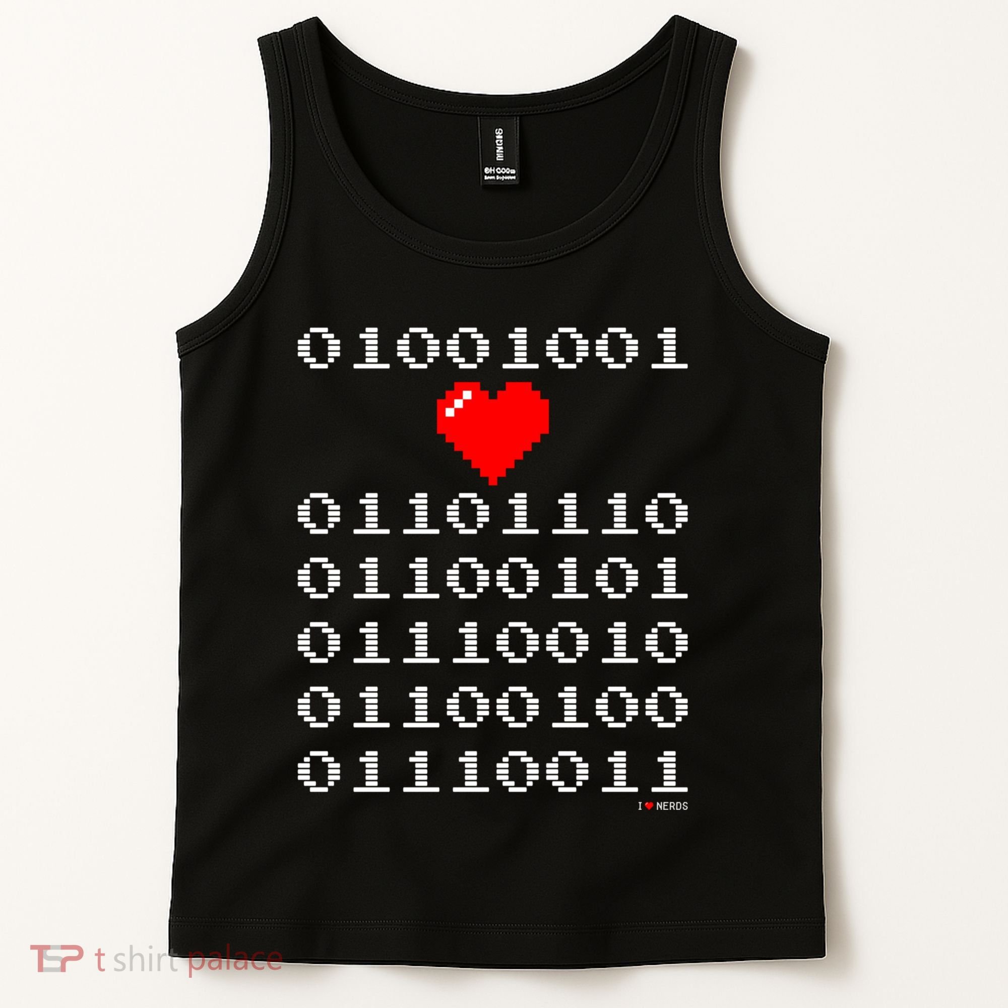 I Love Nerds I Heart Nerds In Binary Code For Geeks Tank Top
