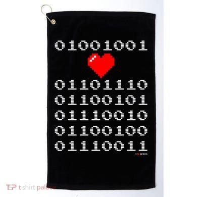 I Love Nerds I Heart Nerds In Binary Code For Geeks Golf Towel