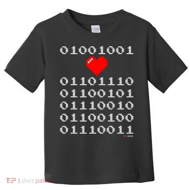 I Love Nerds I Heart Nerds In Binary Code For Geeks Toddler T-Shirt