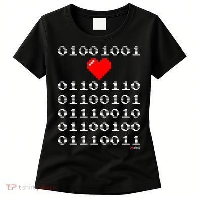 I Love Nerds I Heart Nerds In Binary Code For Geeks Women's T-Shirt