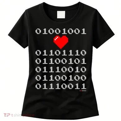 I Love Nerds I Heart Nerds In Binary Code For Geeks Women's T-Shirt