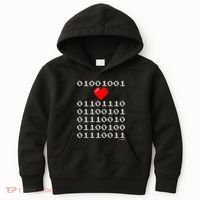 I Love Nerds I Heart Nerds In Binary Code For Geeks Kids Hoodie thumb 0
