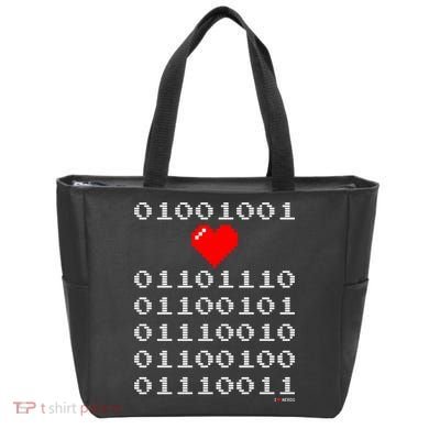 I Love Nerds I Heart Nerds In Binary Code For Geeks Tote Bag