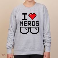 I Love Nerds For Science Or Book Lovers And Knowledge Geeks Women's Sweatshirt thumb 0