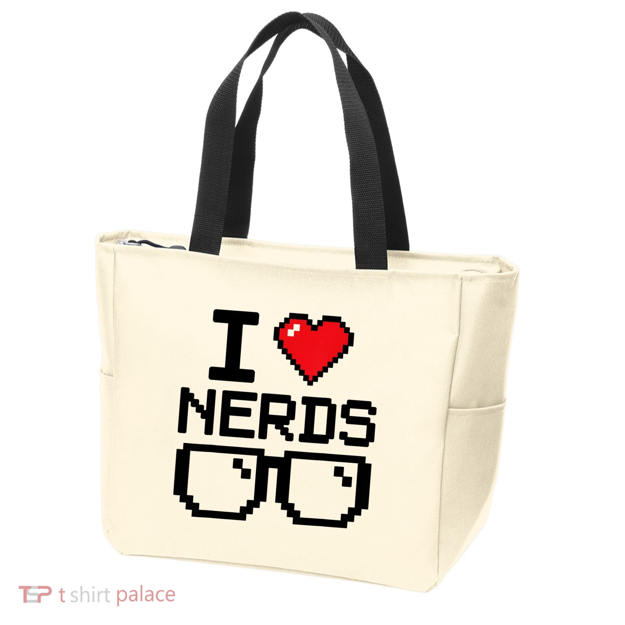 I Love Nerds For Science Or Book Lovers And Knowledge Geeks Tote Bag