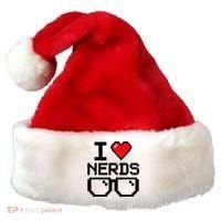 I Love Nerds For Science Or Book Lovers And Knowledge Geeks Santa Hat thumb 0