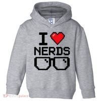 I Love Nerds For Science Or Book Lovers And Knowledge Geeks Toddler Hoodie thumb 0