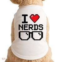I Love Nerds For Science Or Book Lovers And Knowledge Geeks Doggie Tank thumb 0