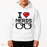 I Love Nerds For Science Or Book Lovers And Knowledge Geeks Hoodie thumb 2