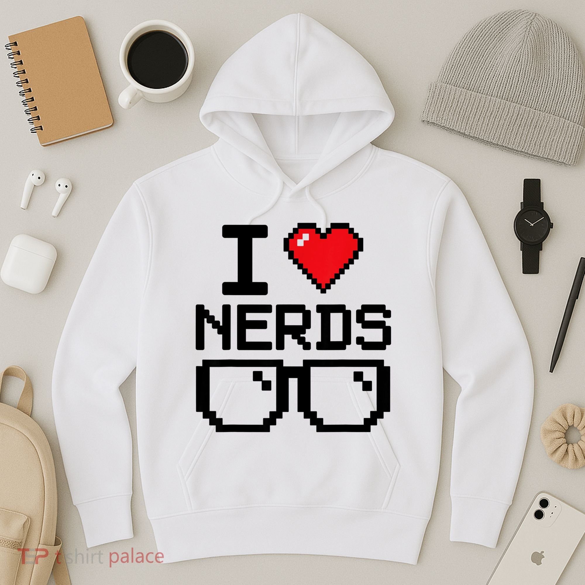 I Love Nerds For Science Or Book Lovers And Knowledge Geeks Hoodie