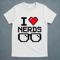 I Love Nerds For Science Or Book Lovers And Knowledge Geeks T-Shirt thumb 5