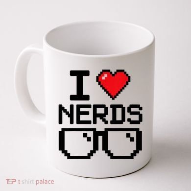 I Love Nerds For Science Or Book Lovers And Knowledge Geeks Coffee Mug