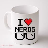 I Love Nerds For Science Or Book Lovers And Knowledge Geeks Coffee Mug thumb 0