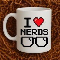 I Love Nerds For Science Or Book Lovers And Knowledge Geeks Coffee Mug thumb 2