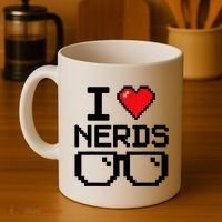 I Love Nerds For Science Or Book Lovers And Knowledge Geeks Coffee Mug thumb 4