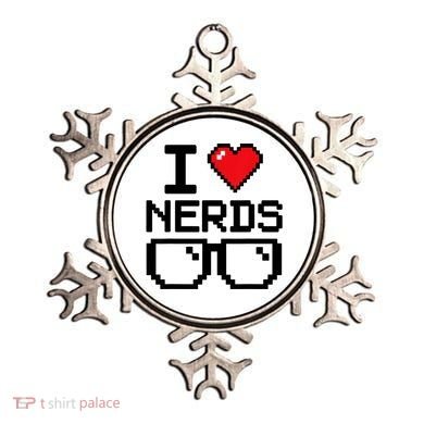 I Love Nerds For Science Or Book Lovers And Knowledge Geeks Ornament