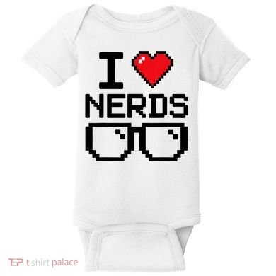 I Love Nerds For Science Or Book Lovers And Knowledge Geeks Baby Bodysuit