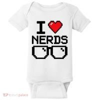 I Love Nerds For Science Or Book Lovers And Knowledge Geeks Baby Bodysuit thumb 0