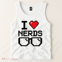 I Love Nerds For Science Or Book Lovers And Knowledge Geeks Tank Top thumb 2