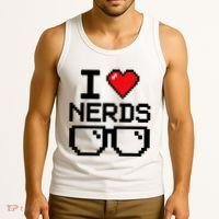 I Love Nerds For Science Or Book Lovers And Knowledge Geeks Tank Top thumb 3