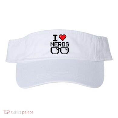 I Love Nerds For Science Or Book Lovers And Knowledge Geeks Visor