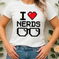 I Love Nerds For Science Or Book Lovers And Knowledge Geeks Women's T-Shirt thumb 2