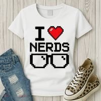 I Love Nerds For Science Or Book Lovers And Knowledge Geeks Women's T-Shirt thumb 3