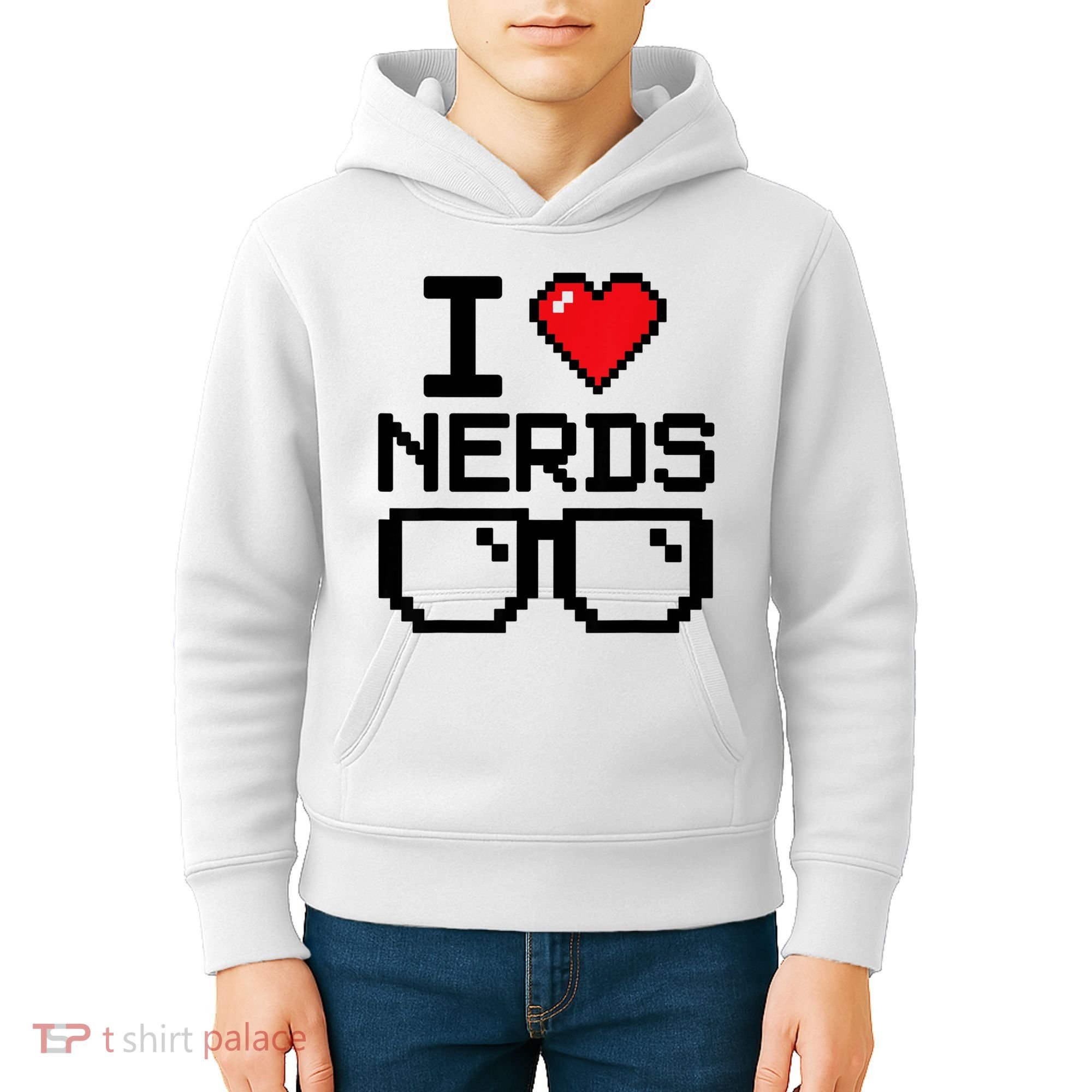 I Love Nerds For Science Or Book Lovers And Knowledge Geeks Kids Hoodie