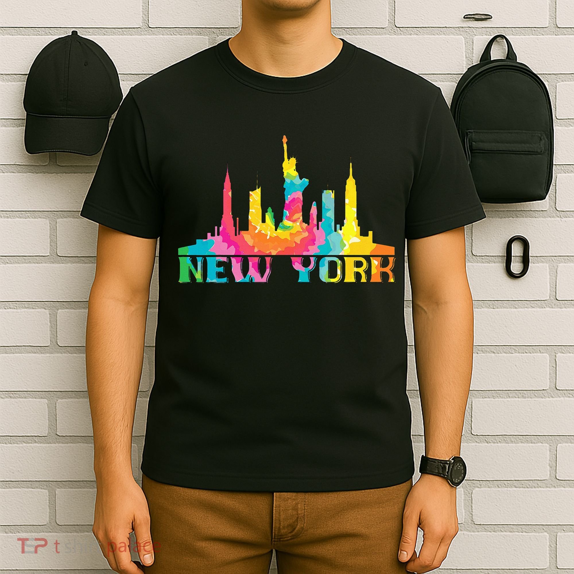 I Love New York City NYC Liberty Statue Brooklyn Tie Dye T-Shirt