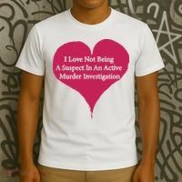 I Love Not Being A Suspect In An Active Murder Investigation T-Shirt thumb 3