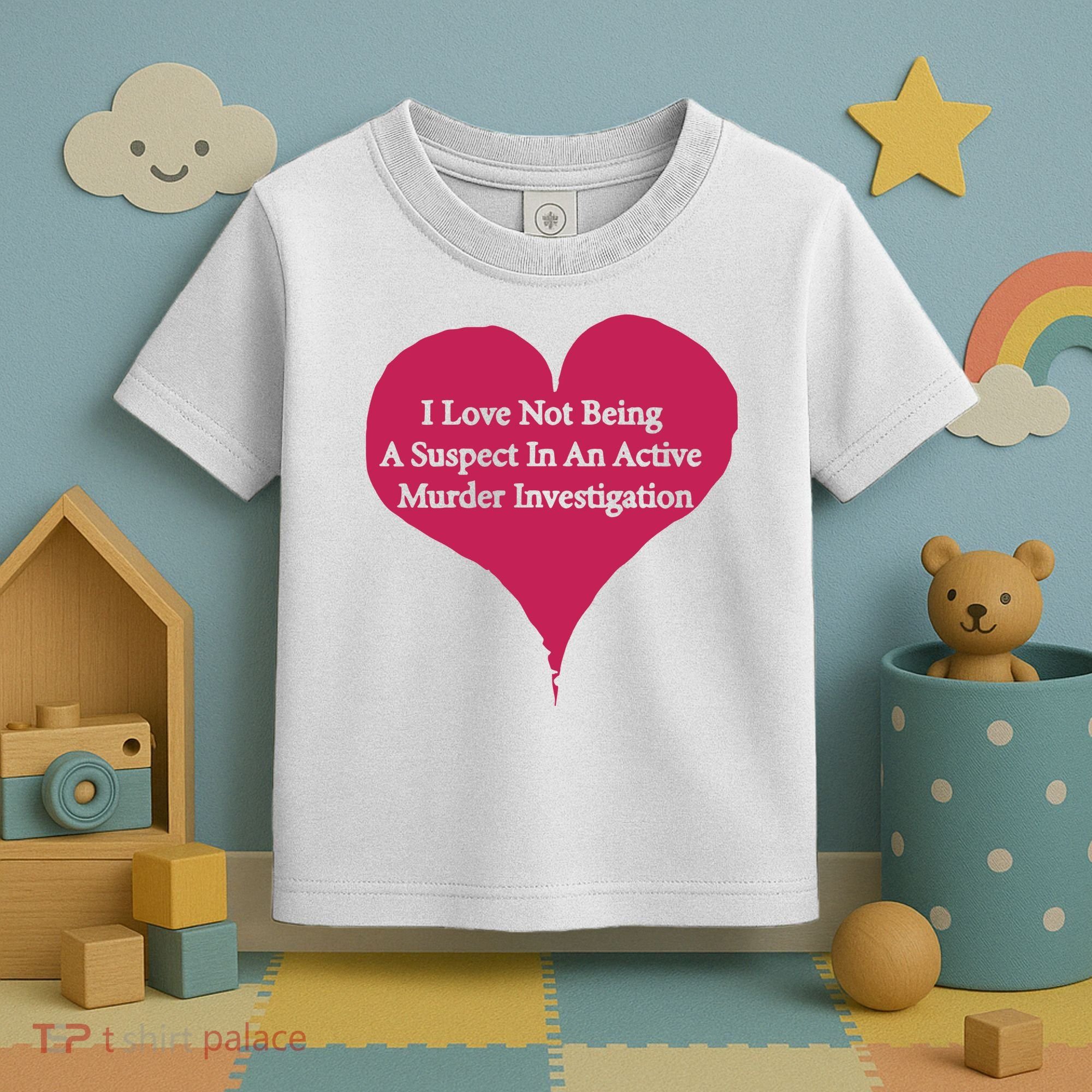 I Love Not Being A Suspect In An Active Murder Investigation Toddler T-Shirt