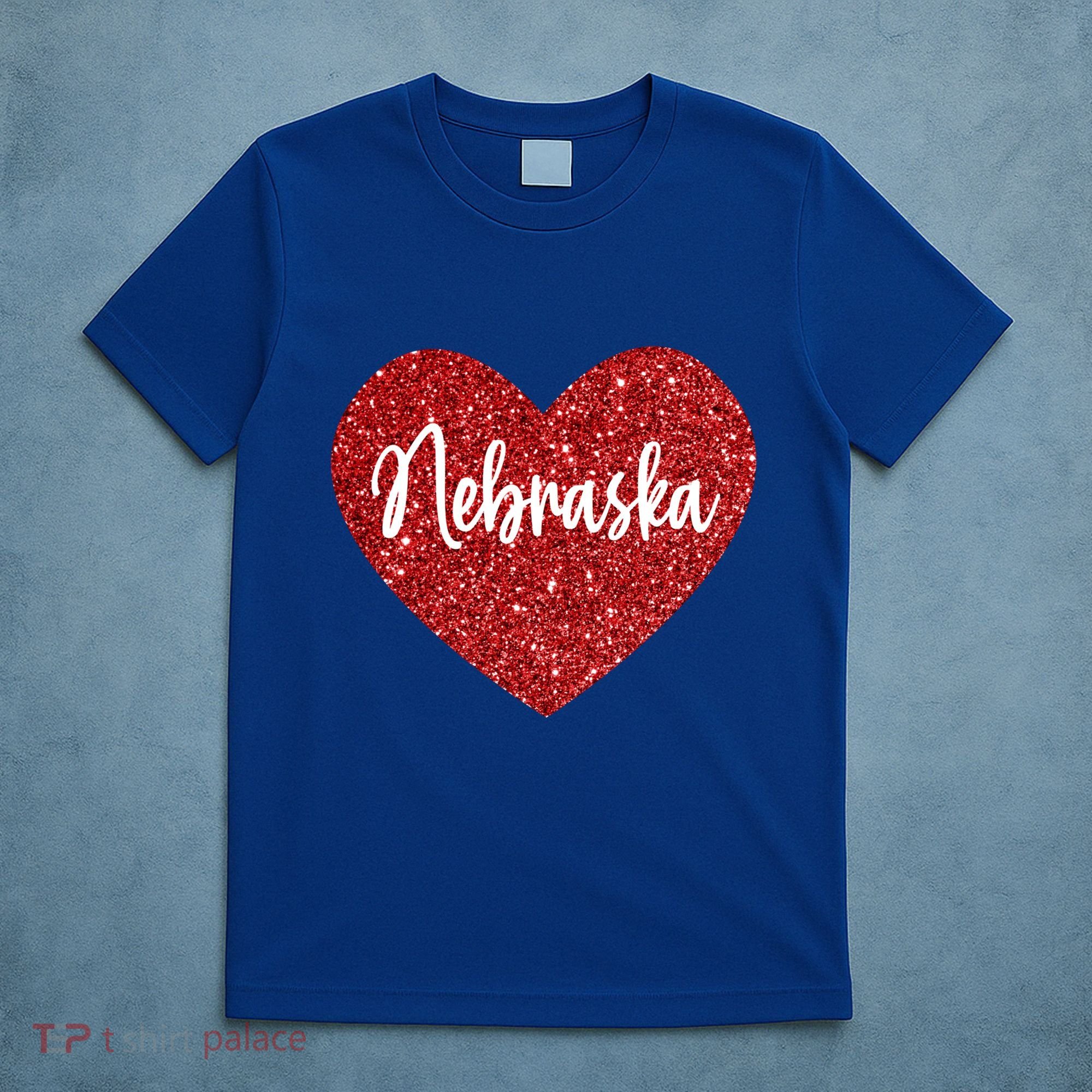 I Love Nebraska Usa Red Heart Gift T-Shirt