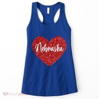I Love Nebraska Usa Red Heart Gift Women's Tank Top thumb 0