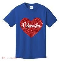 I Love Nebraska Usa Red Heart Gift Kids T-Shirt thumb 0