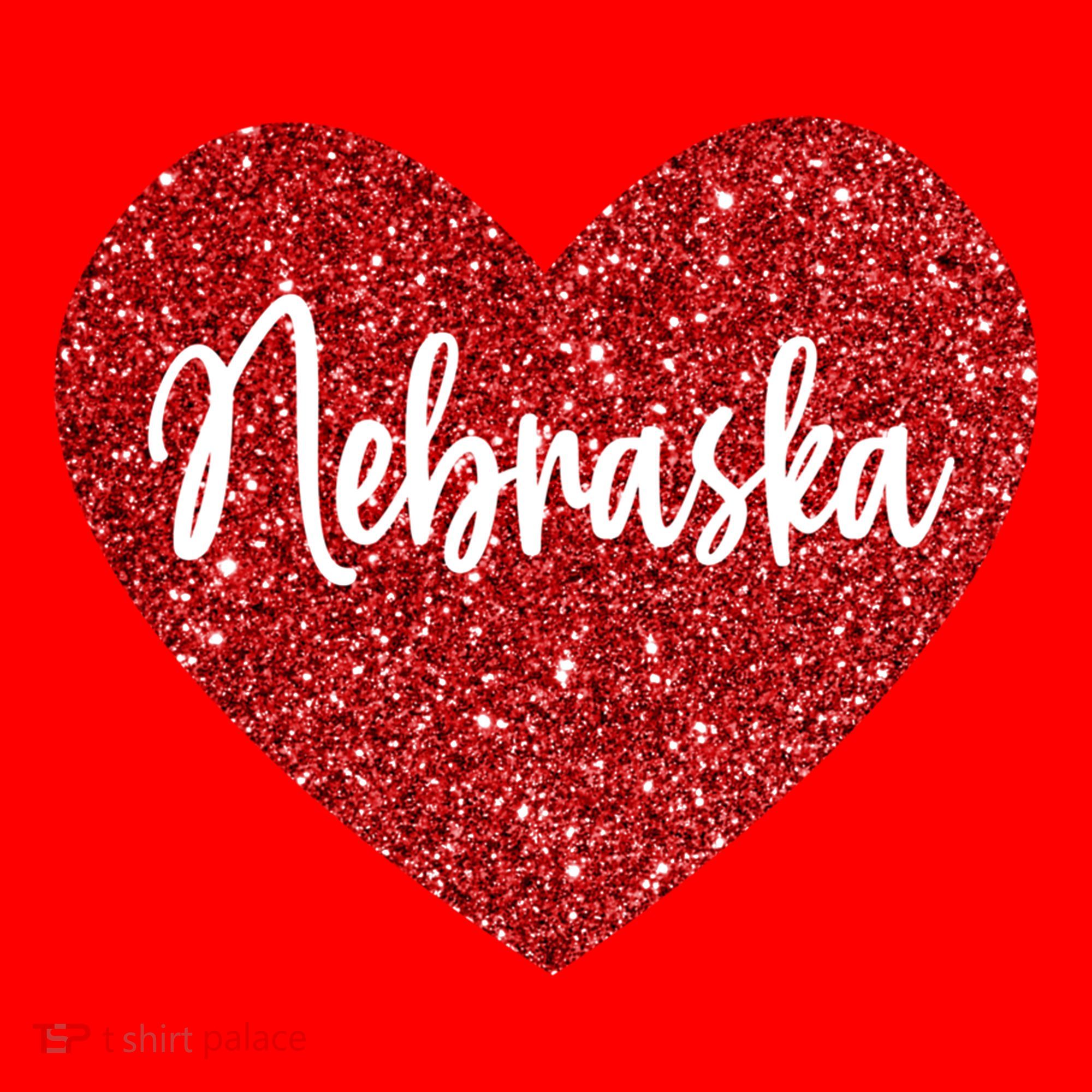 I Love Nebraska Usa Red Heart Gift Santa Hat