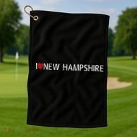 I Love New Hampshire Golf Towel thumb 1